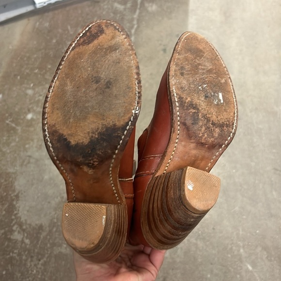 Women's Western Leather Boots - Tan miss capezio cowboy boots - Picture 5 of 6